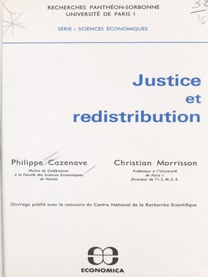 cover image of Justice et redistribution